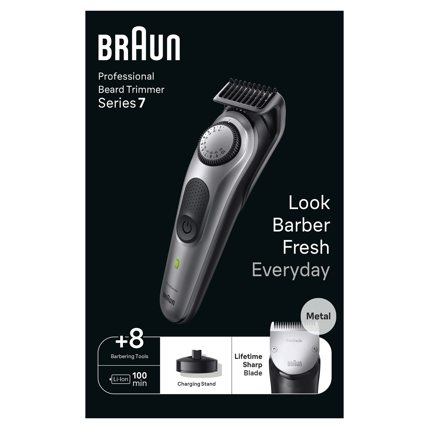 Cortabarbas Braun Beardtrimmer 7 Bt7420/ Con Batería/ 6 Accesorios