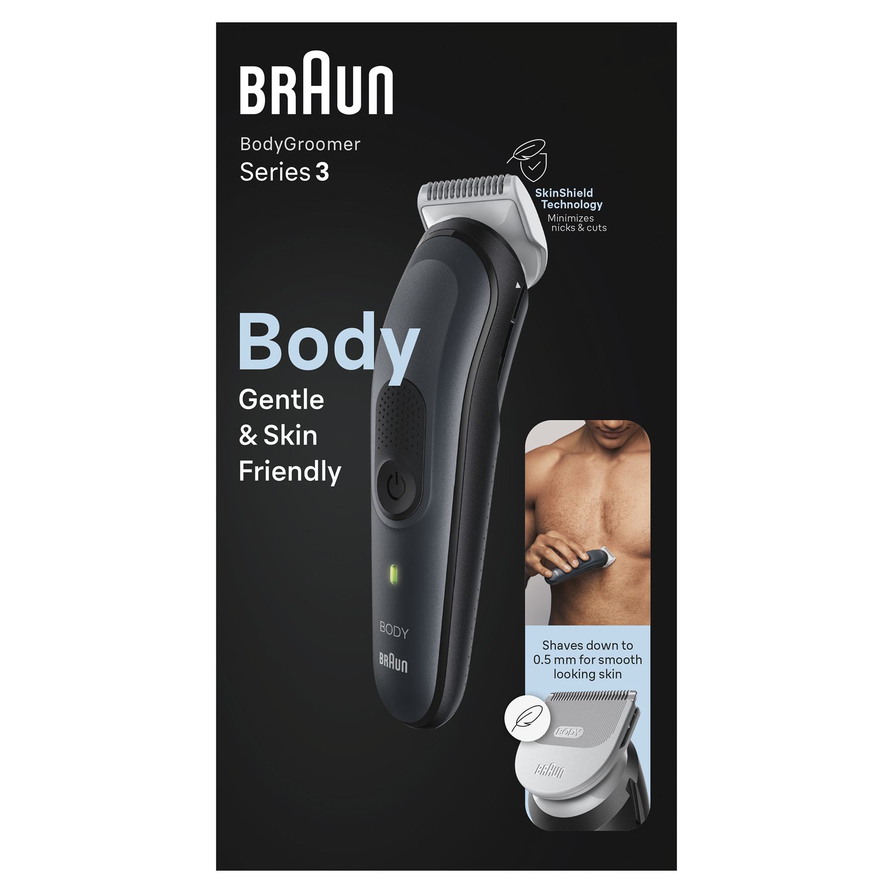 Cortapelos Braun Bodygroomer Series 3 Bg3340/ Con Batería/ 3 Accesorios
