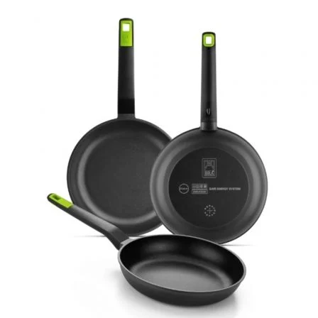 Pack 3 Sartenes Bra Gastro A841202/ Ø20cm/ Ø24cm/ Ø28cm/ Apta Para Inducción