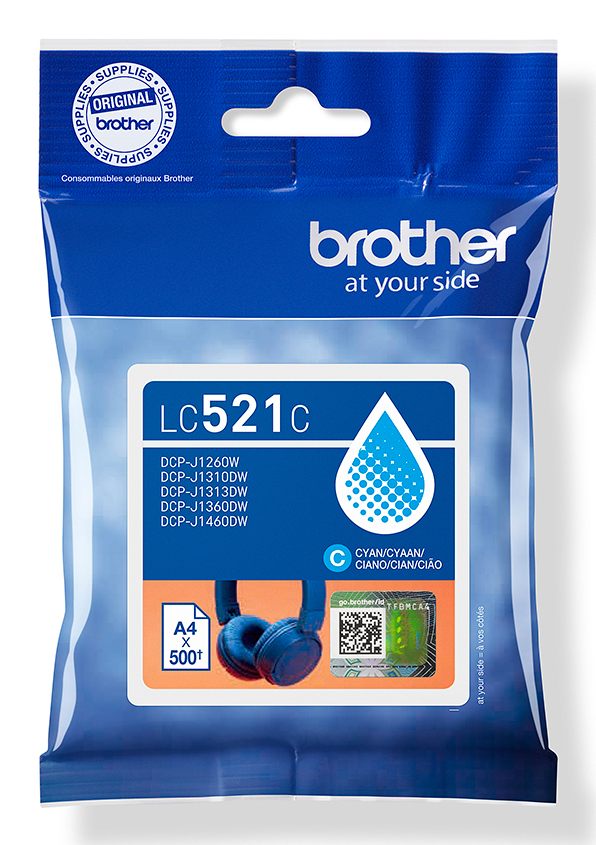 Cartucho De Tinta Original Brother Lc521c/ Cian