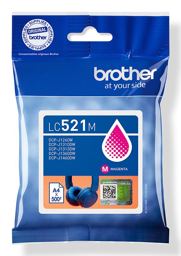 Cartucho De Tinta Original Brother Lc521m/ Magenta