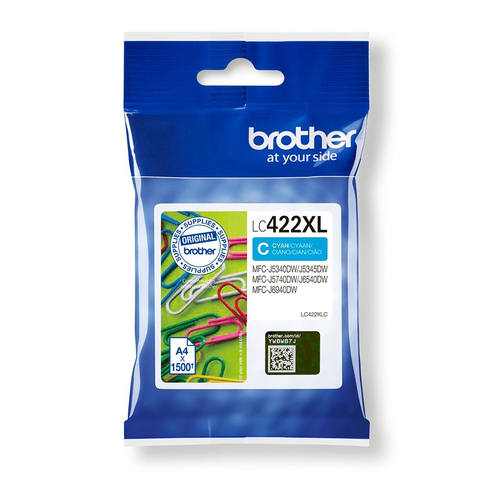 Cartucho De Tinta Original Brother Lc-422 Xl Alta Capacidad/ Cian