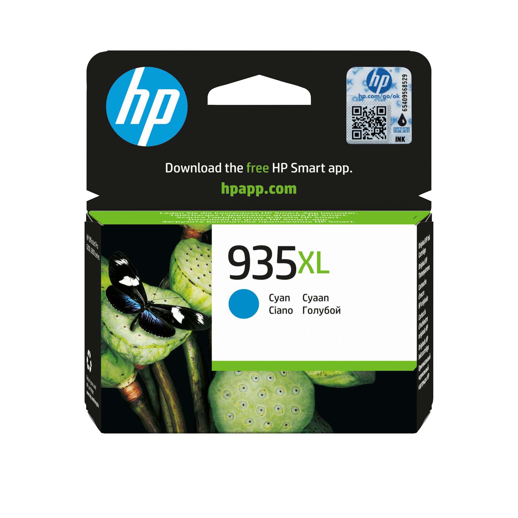 Cartucho De Tinta Original Hp Nº935 Xl Alta Capacidad/ Cian