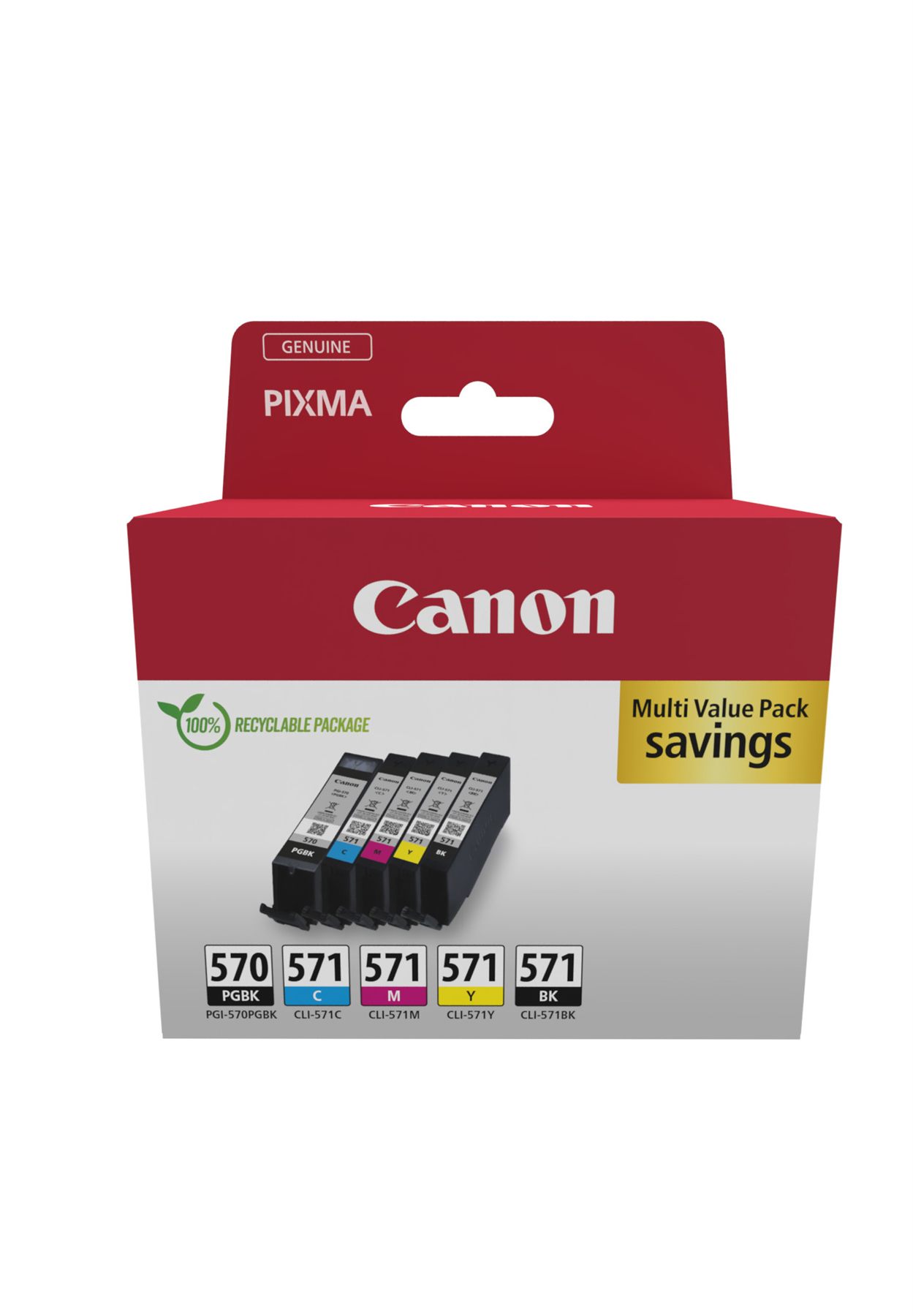 Cartucho De Tinta Original Canon Pgi-570 + Cli-571 Multipack/ Cian/ Magenta/ Amarillo/ Negro