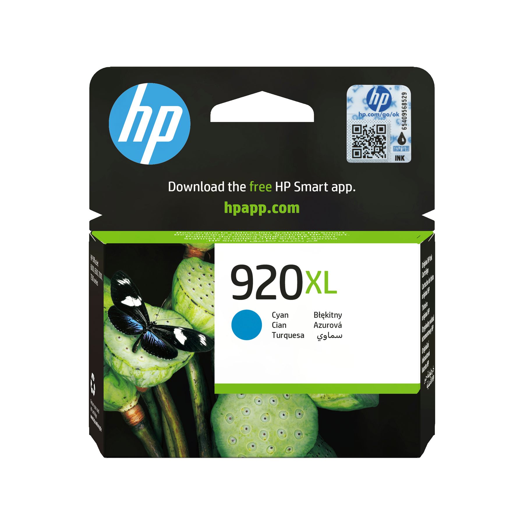 Cartucho De Tinta Original Hp Nº920 Xl Alta Capacidad/ Cian