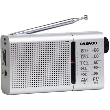 Radio Portátil Daewoo Dw1037/ A Pilas/ Plateada