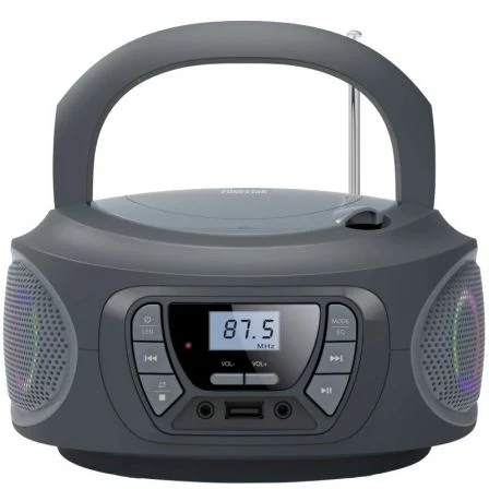 Radio Cd Fonestar Boom-One-G/ 13W/ Con Cable/ A Pilas/ Gris