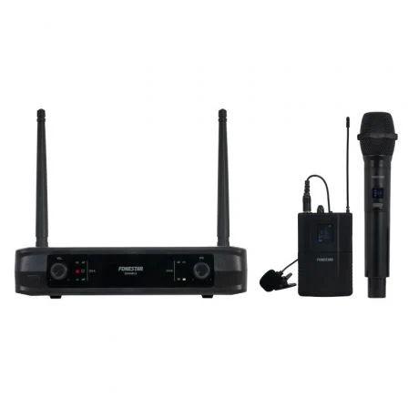 Micrófono Inalámbrico Doble Mano Y Petaca Uhf Fonestar Sonair-2Mp/ Incluye Receptor