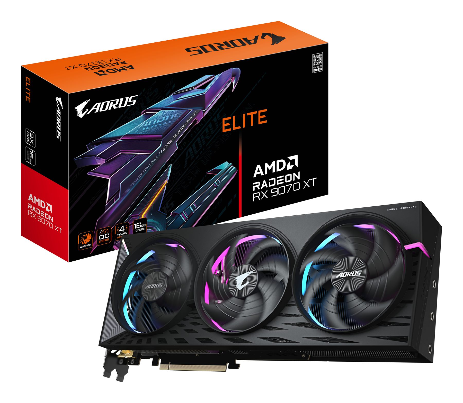 Tarjeta Gráfica Gigabyte Aorus Radeon Rx 9070 Xt Elite/ 16 GB GDDR6