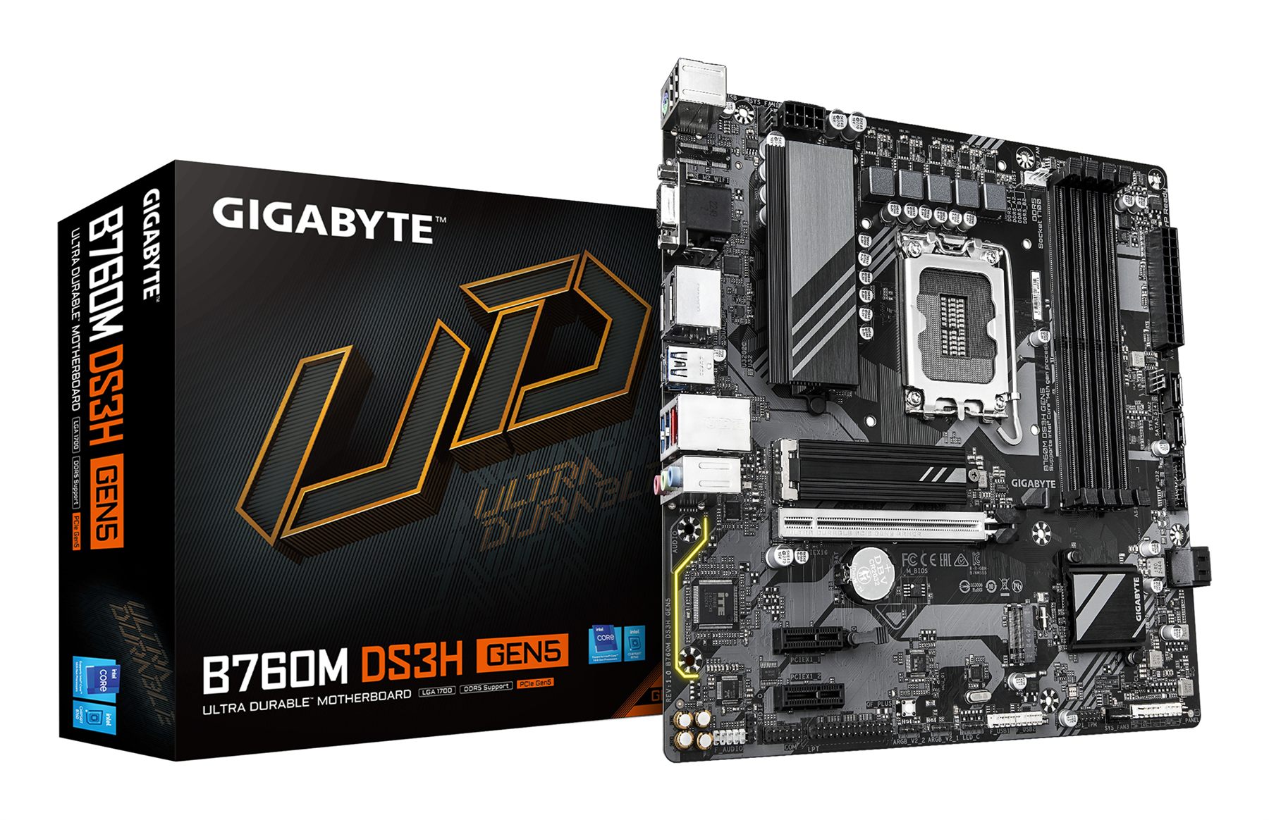 Placa Base Gigabyte B760m Ds3h Gen5 Socket 1700/ DDR5/ PCIe 5.0/ Micro Atx