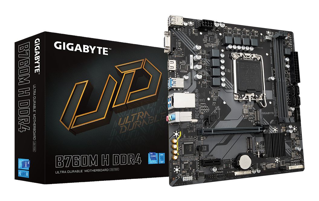 Placa Base Gigabyte B760m H DDR4 Socket 1700/ DDR4/ PCIe 4.0/ Micro Atx