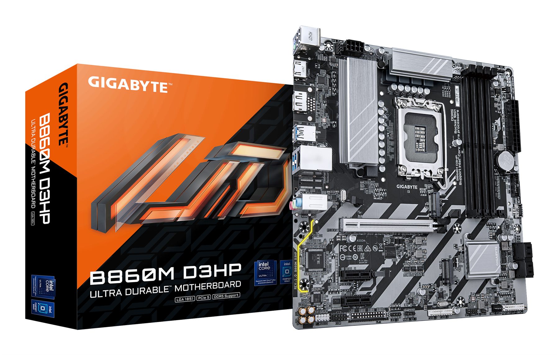 Placa Base Gigabyte B860m D3hp Socket 1851/ DDR5/ PCIe 5.0/ Micro Atx