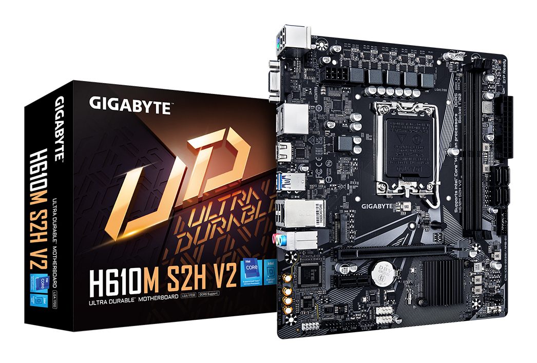 Placa Base Gigabyte H610m S2h V2 Socket 1700/ DDR5/ PCIe 4.0/ Micro Atx