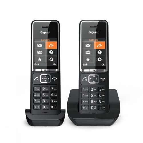 Teléfono Inalámbrico Gigaset Comfort 550/ Pack Duo/ Negro
