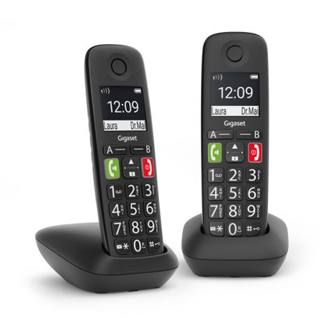 Teléfono Inalámbrico Gigaset E290/ Pack Duo/ Negro