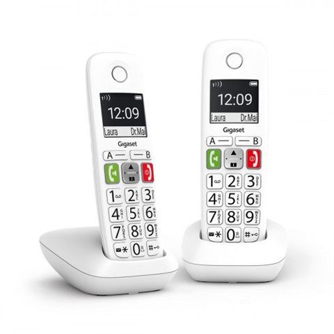 Teléfono Inalámbrico Gigaset E290/ Pack Duo/ Blanco