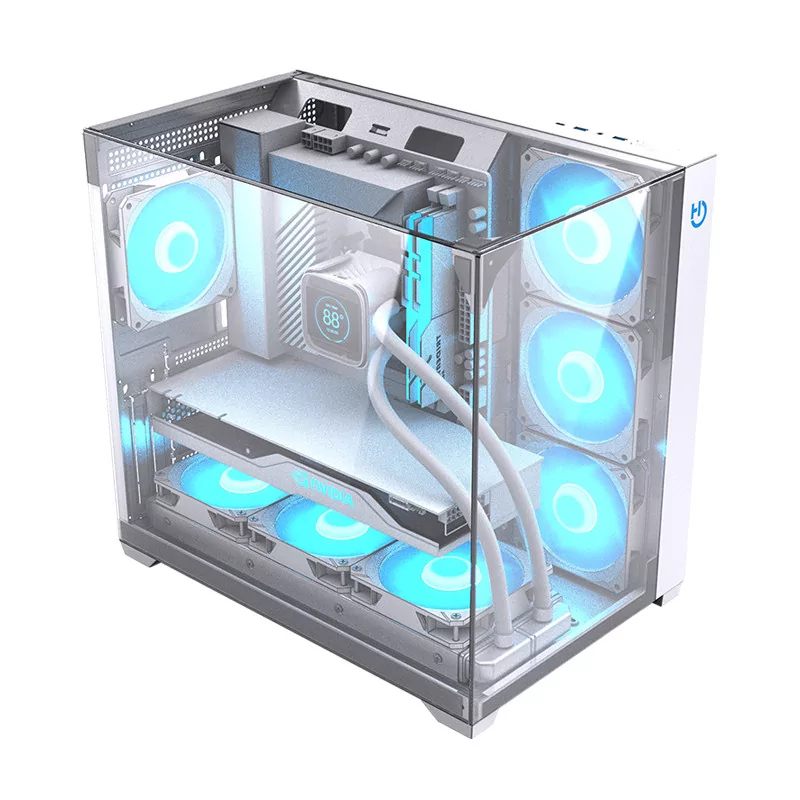 Caja Gaming Semitorre Hiditec Sky/ Blanca