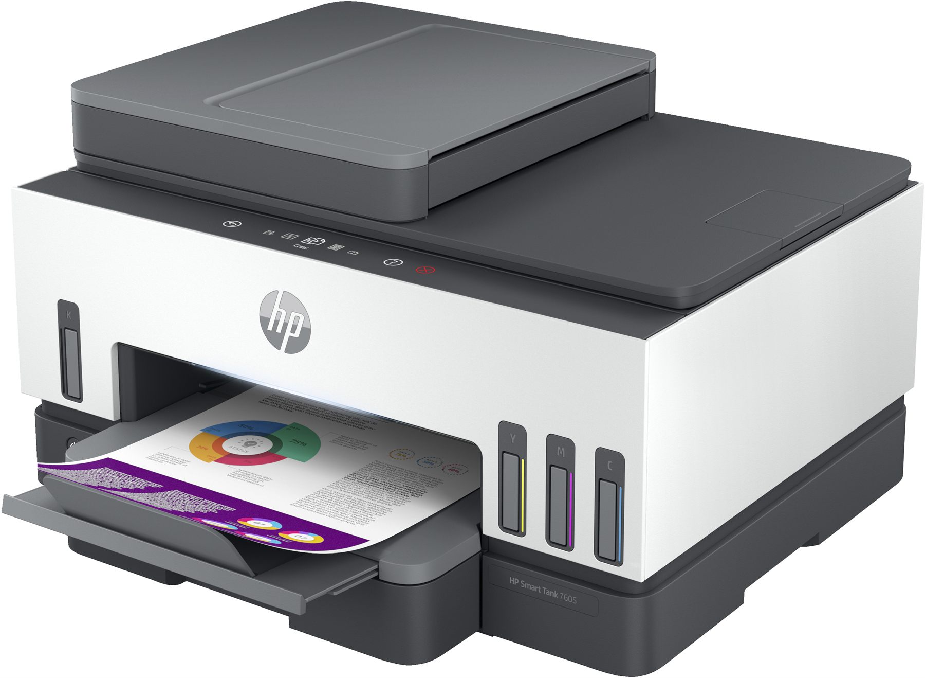 Multifunción Recargable Hp Smart Tank 7605 Wifi/ Fax/ Dúplex/ Blanca