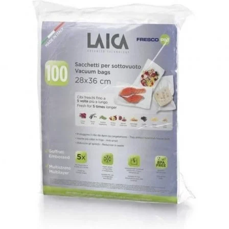 Bolsa Para Envasar Al Vacío Laica Vt3512/ 28 X 36Cm/ 100 Bolsas