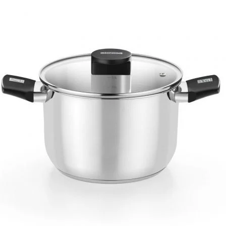 Olla Elite Inox Monix M240226/ Ø26cm/ 8L/ Acero Inoxidable/ Apta Para Inducción