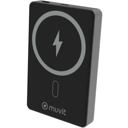 Powerbank 10000Mah Muvit For Change Mcchp0010/ 20W/ Wireless/ Negra/ Incluye Cable Usb Tipo-C