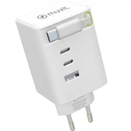 Cargador De Pared Muvit For Change Mcacc0050/ 1Xusb/ 2Xusb Tipo-C/ 100W