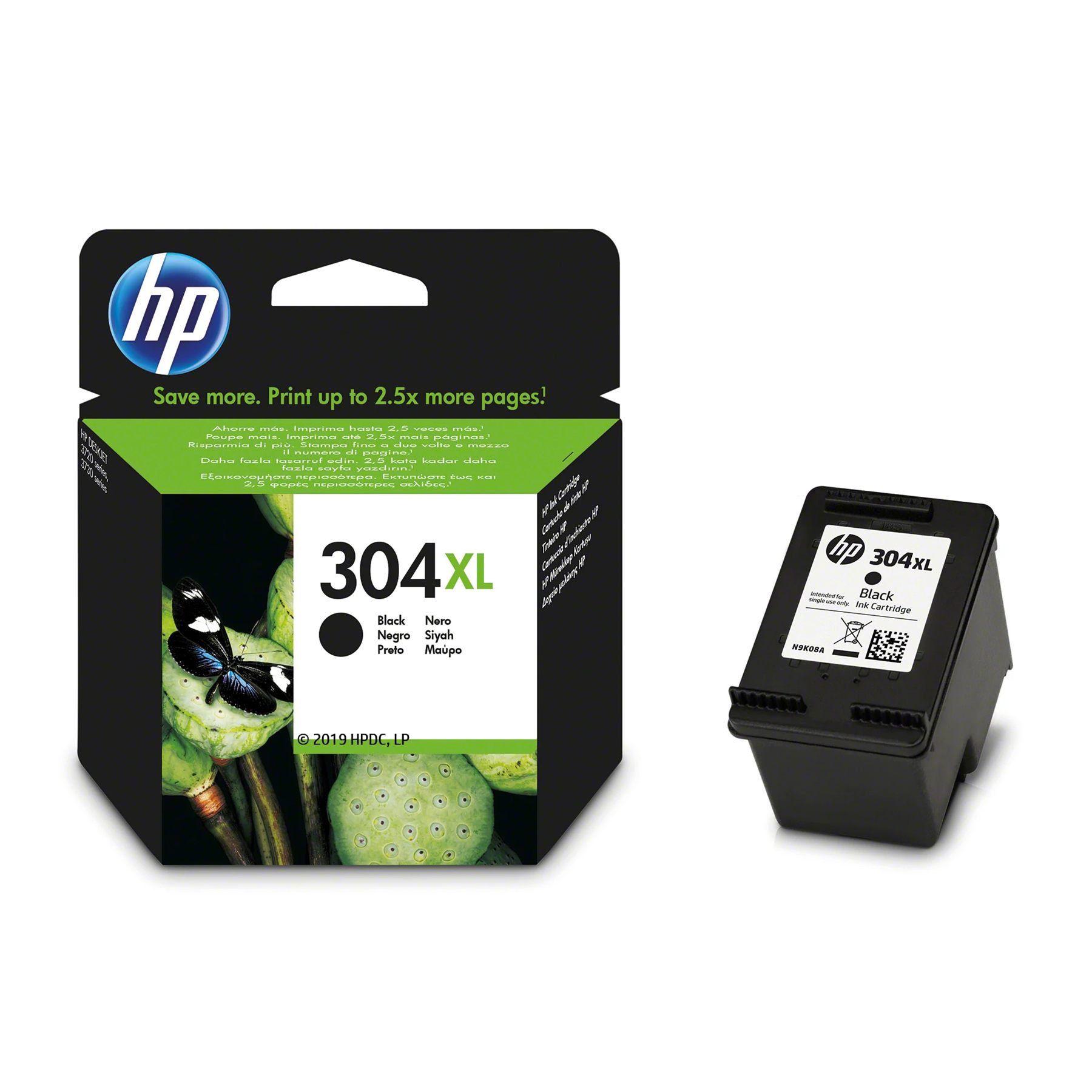 Cartucho De Tinta Original Hp Nº304 Xl Alta Capacidad/ Negro