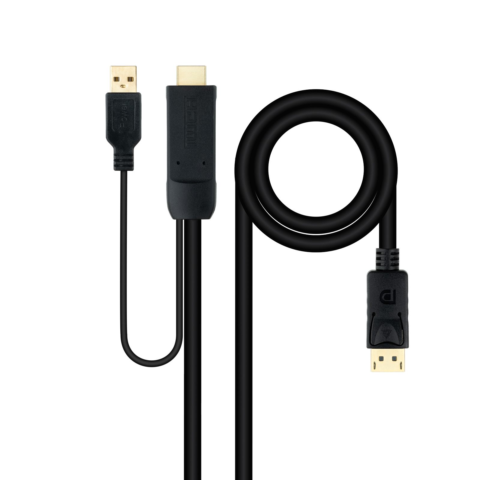 Cable Conversor Nanocable 10.15.4352/ HDMI Macho - DisplayPort Macho/ 1.8M/ Negro