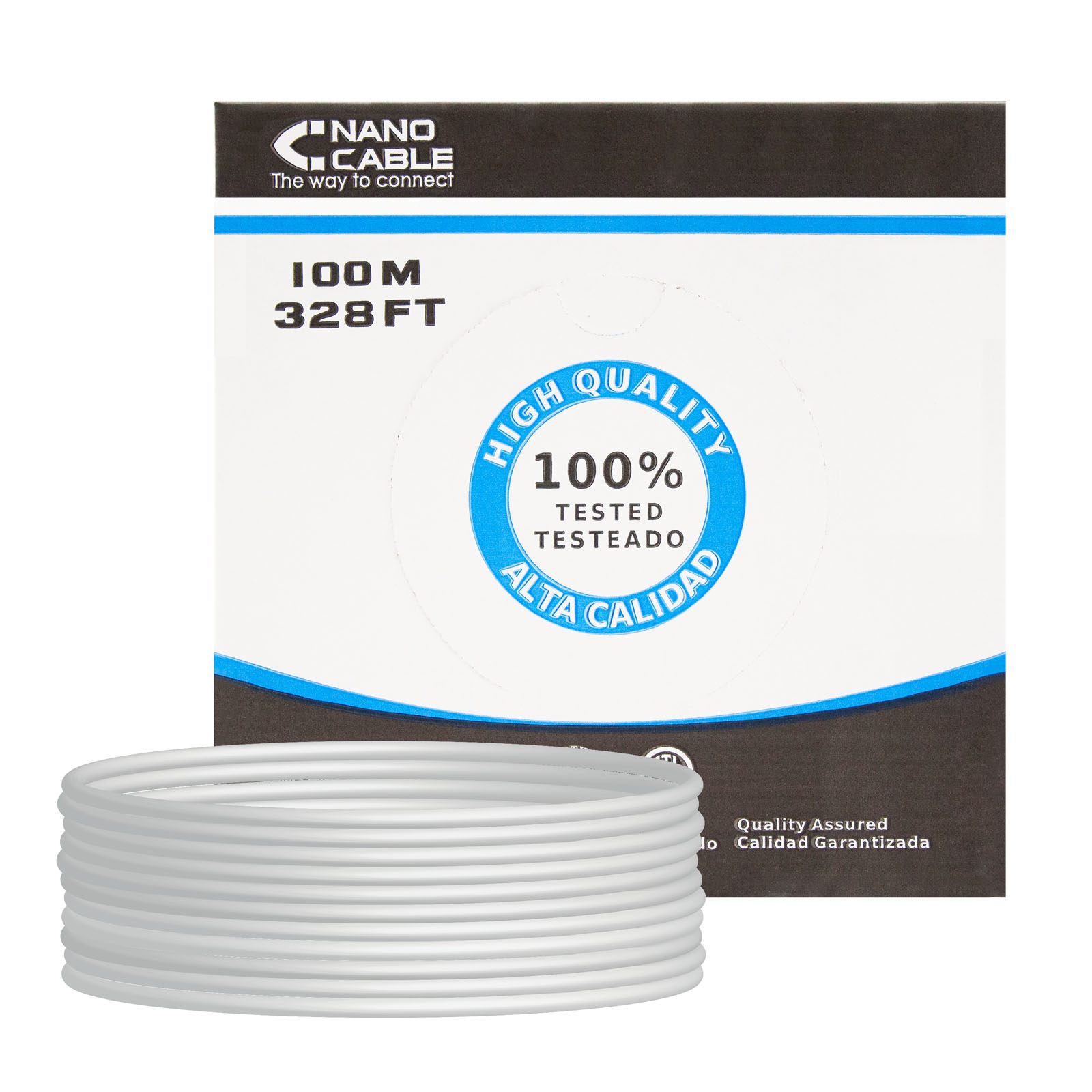 Bobina De Cable Rj45 Ftp Nanocable 10.20.0902 Cat.6/ 100M/ Gris