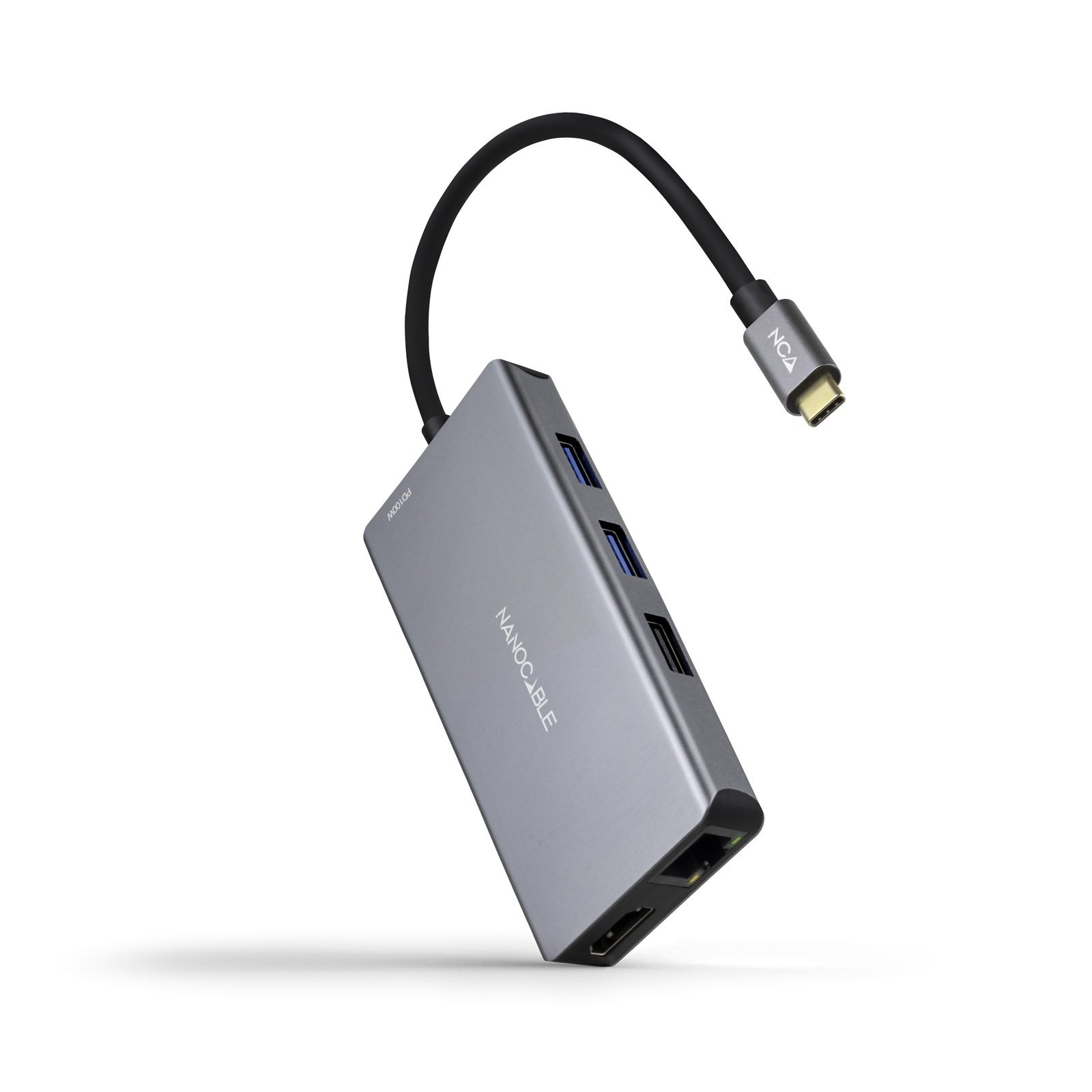 Docking Tipo-C Nanocable 10.16.1009/ 3Xusb/ 2Xhdmi 4K/ 1Xrj45/ 1Xlector Tarjetas/ 1Xusb Tipo-C Pd/ Gris
