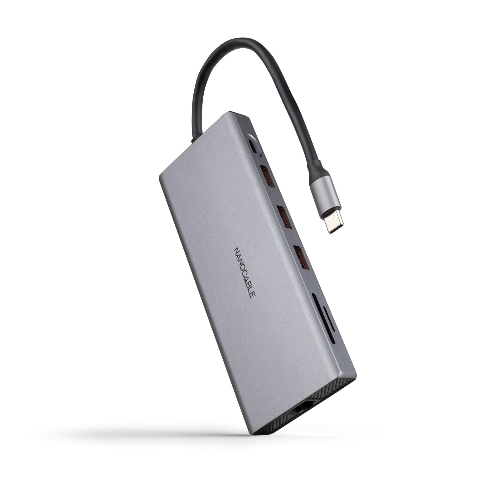 Docking Tipo-C Nanocable 10.16.4612/ 3Xusb/ 1Xusb Tipo-C/ 2Xhdmi 4K/ 1Xdisplayport/ 1Xrj45/ 1Xlector Tarjetas/ 1Xjack 3.5/ 1Xusb Tipo-C Pd/ Gris