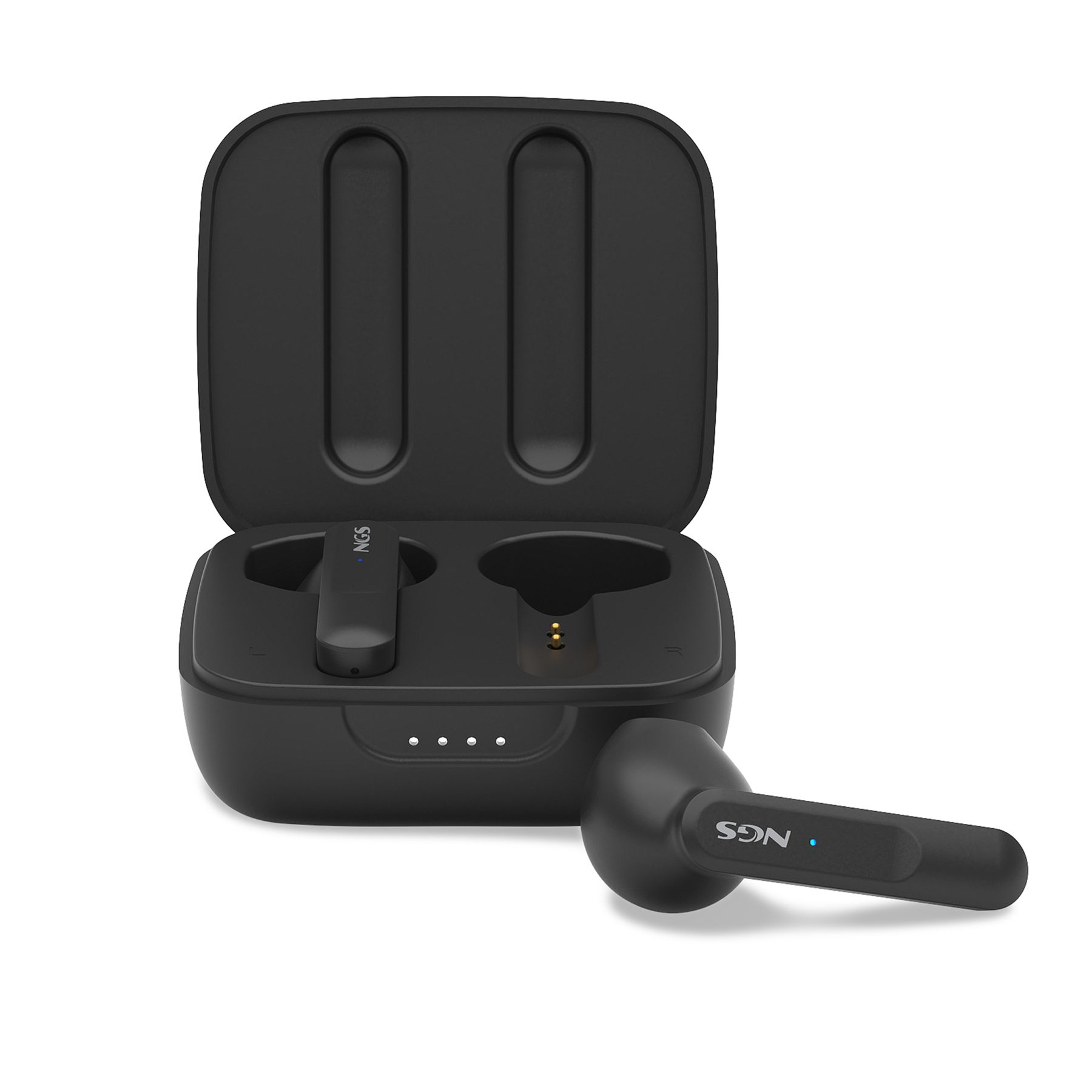 Auriculares Bluetooth Ngs Ártica Move Con Estuche De Carga/ Autonomía 7H/ Negros
