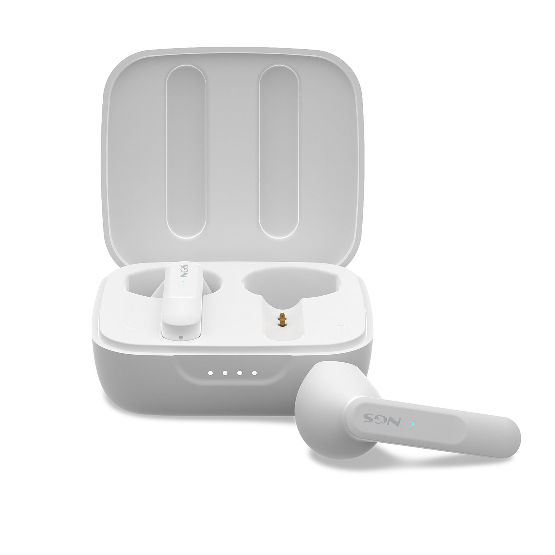 Auriculares Bluetooth Ngs Ártica Move Con Estuche De Carga/ Autonomía 7H/ Blancos