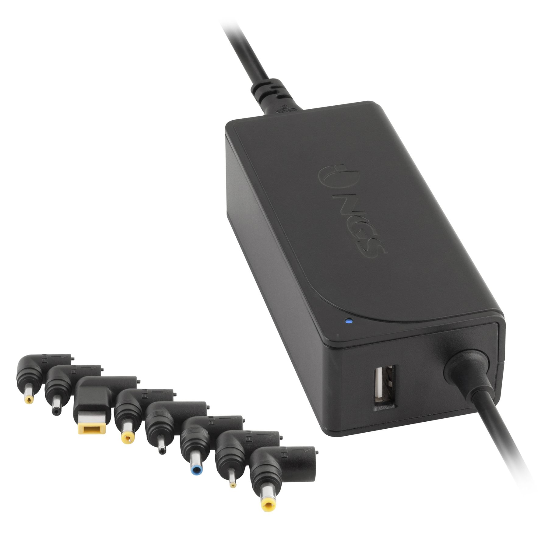 Cargador De Portátil Ngs W-70 W/ 1Xusb/ 70 W/ Automático/ 9 Conectores/ Voltaje 18.5-20V