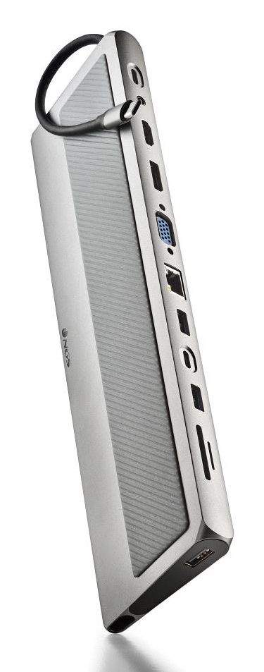 Docking USB Tipo-C Ngs Wonderdock 12 Pro/ 3Xusb/ 2Xhdmi 4K/ 1Xvga/ 1Xrj45/ 1Xlector De Tarjetas/ 1Xjack 3.5/ 1Xusb Tipo-C Pd/ Gris