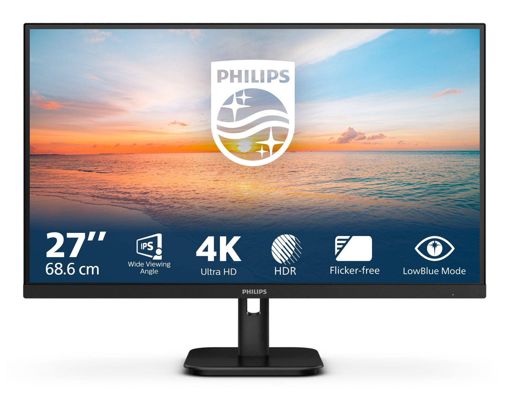 Monitor Profesional Philips 27E1n1800a 27"/ 4K/ Multimedia/ Negro