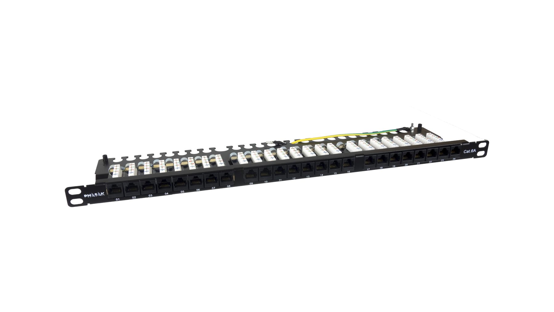 Patch Panel Phasak Pu 4811/ 24 Puertos/ Cat.6A/ Altura 0.5U