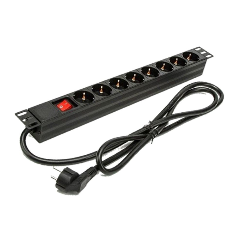 Regleta Con Interruptor Phasak Bns 1518/ 8 Tomas De Corriente/ Cable 1.5M/ Negro