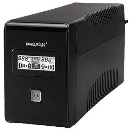 Sai Línea Interactiva Phasak 850 Va Lcd Interactive/ 850Va/ 2 Salidas/ Formato Torre