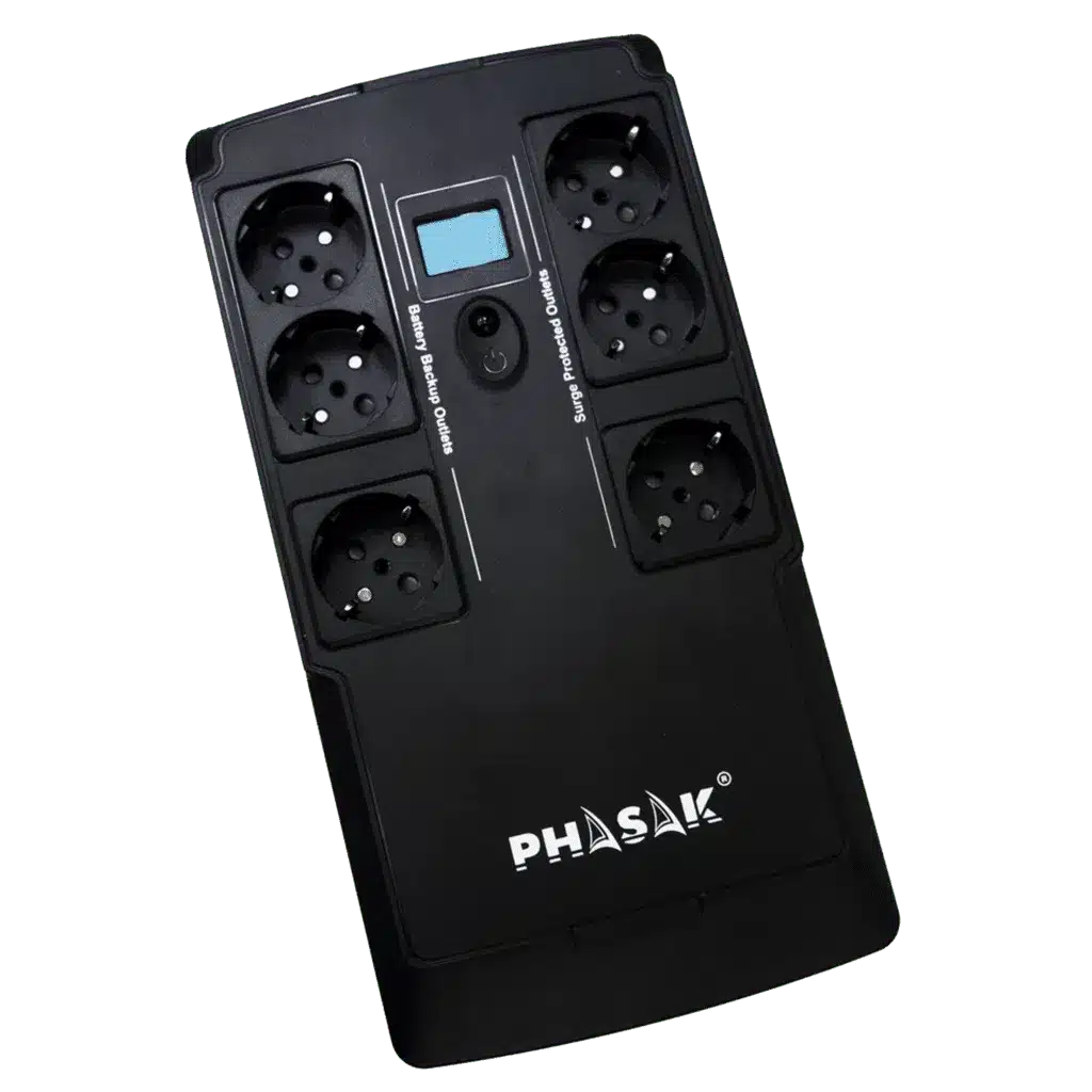 Sai Línea Interactiva Phasak Kryptos 800 Va/ 480W/ 6 Salidas/ Formato Bloque