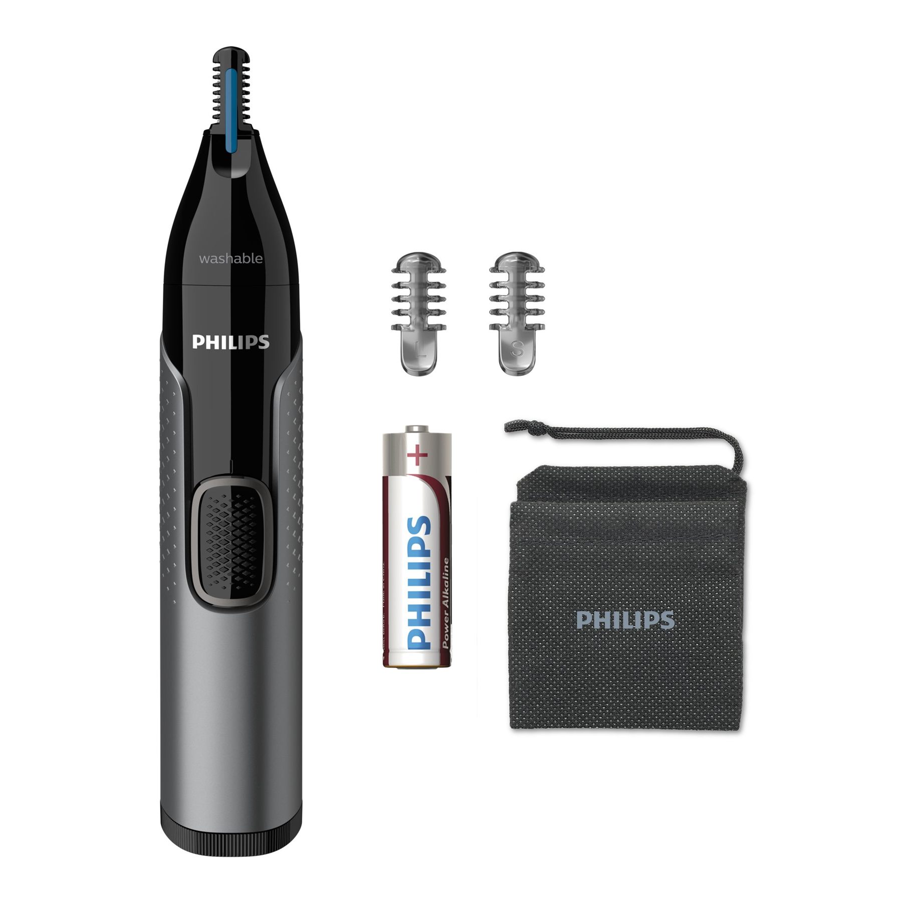 Perfilador Philips Nose Trimmer 3650 Serie 3000/ A Pilas/ 3 Accesorios