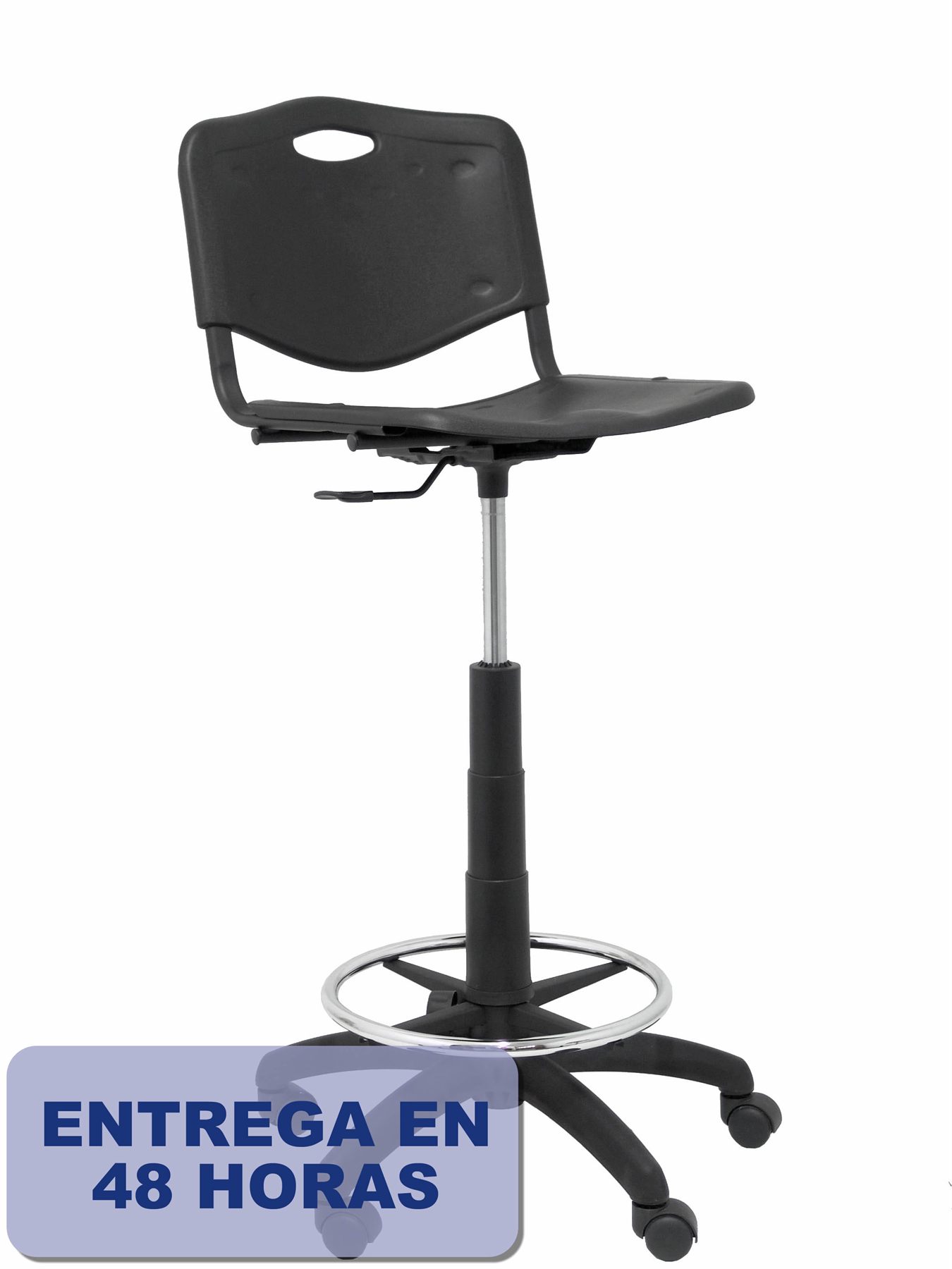 Taburete Piqueras Y Crespo Robledo Pvc T26gni840rn/ Negro