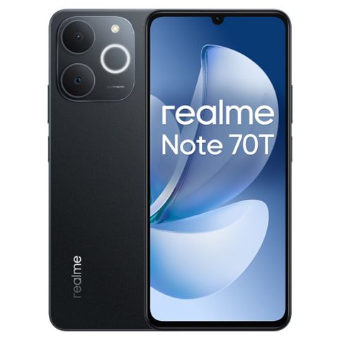 Smartphone Realme Note 70T 4Gb/ 256Gb/ 6.74"/ Negro Obsidiana