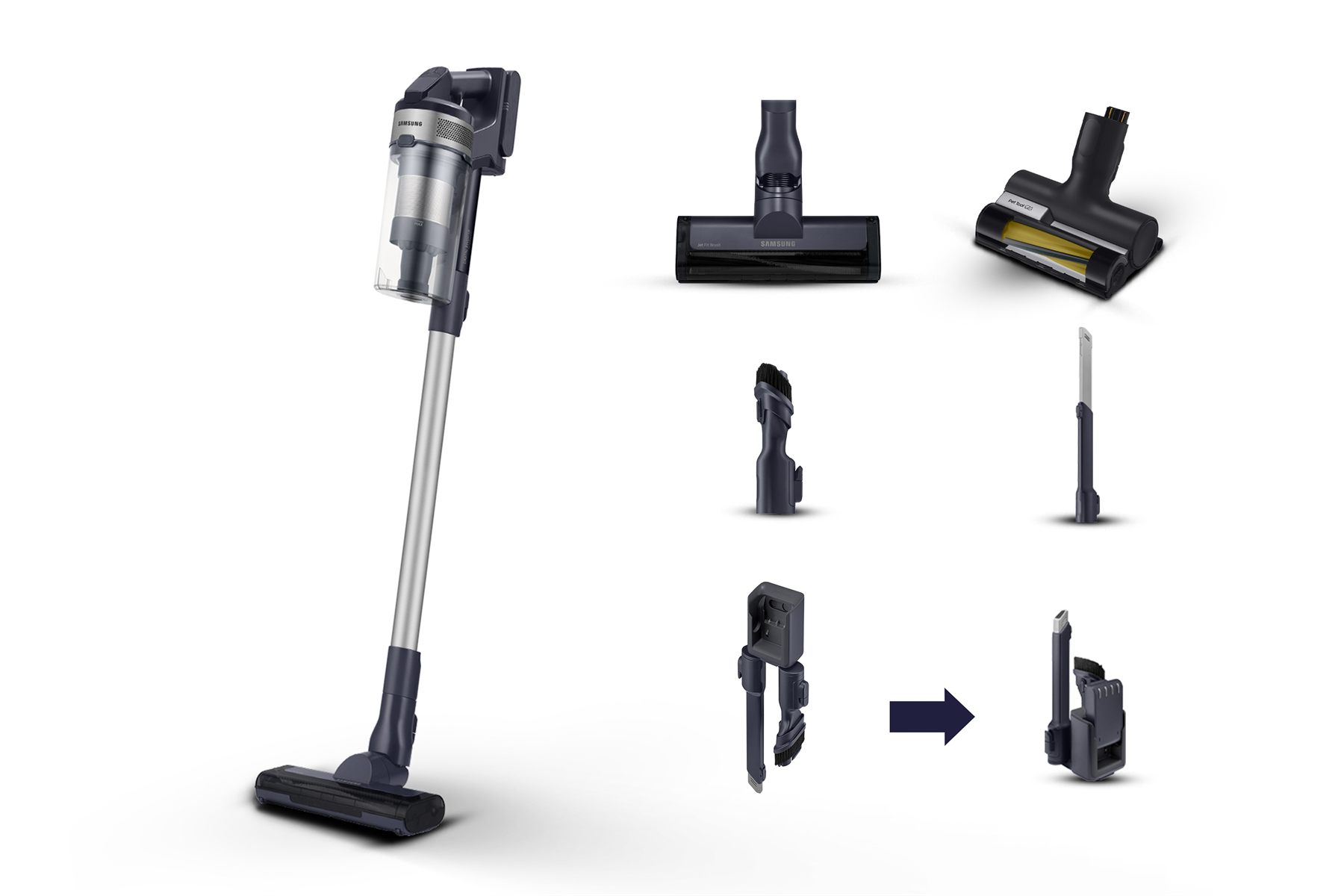 Aspirador Escoba Con Batería Samsung Jet 65 Pet/ 150 W/ Autonomía 40 Min