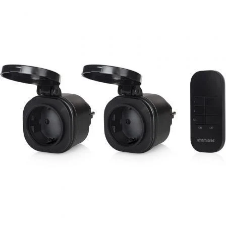 Set De Mini Enchufes Para Exterior Smartwares Sh4-99653/ Negros