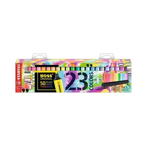 Peana De Marcadores Fluorescentes Stabilo Boss Original/ 23 Unidades/ Colores Surtidos