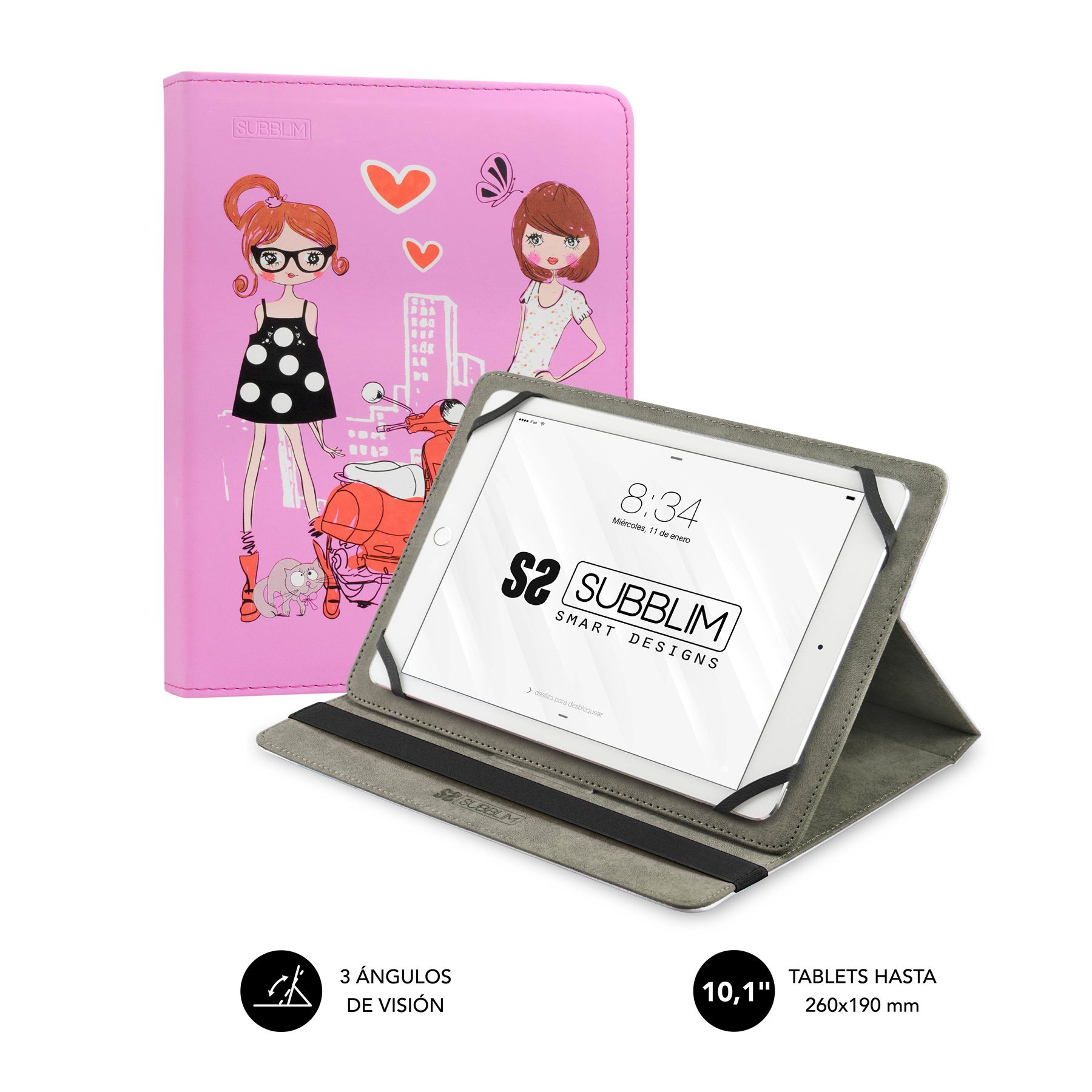 Funda Subblim Trendy Fashion Girls Para Tablets De 9.6"-11"
