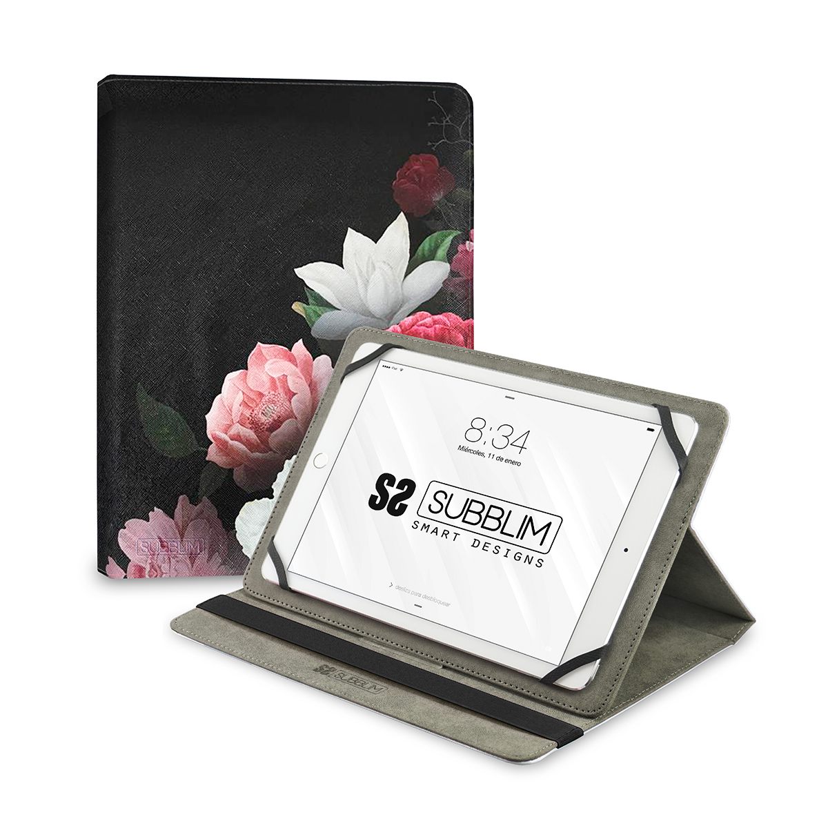 Funda Subblim Trendy Case Rosas Para Tablet De 9.6"-11"