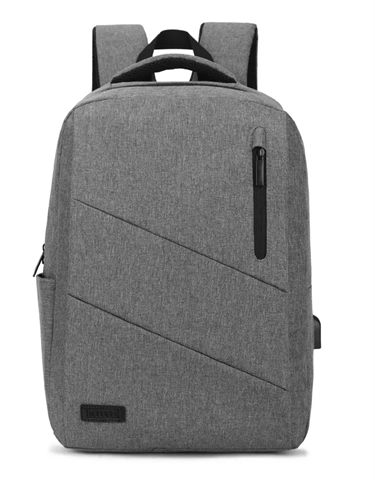 Mochila Subblim City Backpack Para Portátiles Hasta 15.6"/ Puerto Usb/ Gris