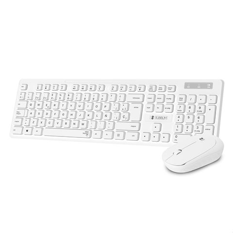Teclado Y Ratón Subblim Combo Business Slim Silencioso Inalámbrico/ Blanco